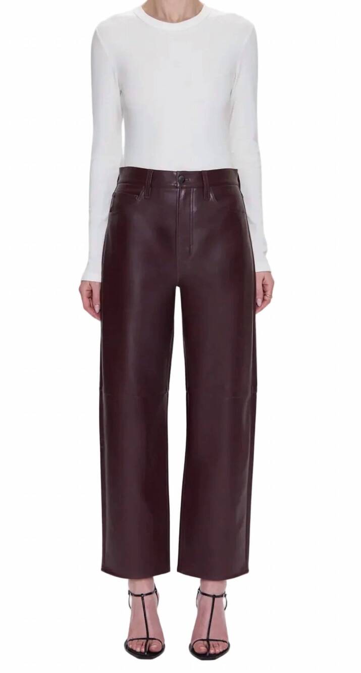 NEW PISTOLA jett straight pants in cabernet